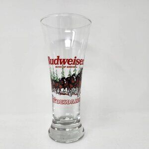 Budweiser Clydesdale Beer Glass 16oz Vintage 1996 Anheuser-Busch Official Produc